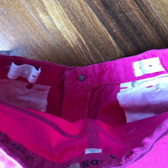 NEW Lands End Pink Denim Pencil Capri Pants Sz 12 - Picture 4 of 5